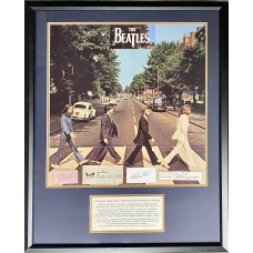 Item #0571 The Beatles “Abbey Road” 1969 Record Store Promotional Standee With Full Band Signatures Display - PSA