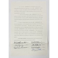 Item #0566 Mercury Seven Astronauts Signed 1965 Document 6 Signatures + John Glenn Letter – PSA/DNA LOA