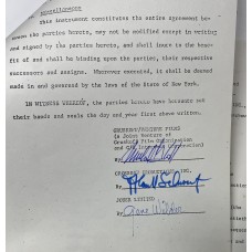 Item #0567 Gene Wilder Signed 1973 Young Frankenstein Production Contract – PSA/DNA SOLD