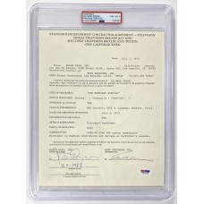 Item #0551 Richard Pryor Signed 1973 Midnight Special Contract – PSA/DNA