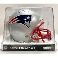 Item #0555 Tom Brady Signed New England Patriots Mini Helmet – Beckett LOA