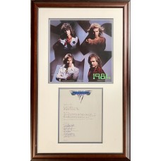 Item #0570 Van Halen Full Band Signed 1981 Contract Framed Display – PSA/DNA LOA