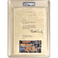 Item #0526 Walt Disney Signed 1955 Letter to Actor John Lupton – PSA Mint 9 Auto