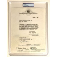 Item #0527 Clark Gable Signed 1938 “Gone with the Wind” Contract – PSA + Supporting Docs