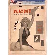 Item #0532 Hugh Hefner Signed 1953 Playboy Issue No. 1 – PSA GEM MINT 10 with Claire Sinclair Provenance