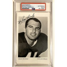 Item #0534 Brian Piccolo Signed 3.5" x 5.5" Photo – PSA & JSA