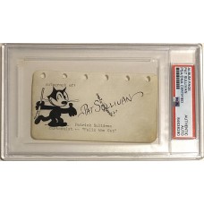 Item #0535 Pat Sullivan Signed Original Art Sketch Felix the Cat Sketch – 4.5" x 2" – PSA
