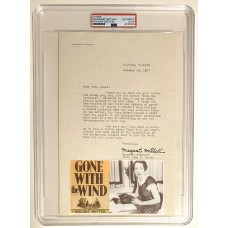Item #0538 Margaret Mitchell Signed 1937 Letter on Personal Letterhead – PSA