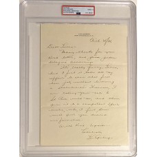 Item #0542 Lou Gehrig Handwritten 1936 Letter on Personal Letterhead – PSA MINT 9