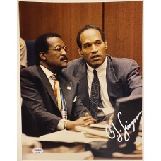 Item #0546 O.J. Simpson Signed 11" x 14" Courtroom Photo – PSA/DNA