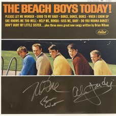 Item #0519 The Beach Boys "Today!" Signed LP – Brian Wilson, Mike Love, Al Jardine – JSA