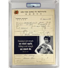Item #0610 Bruce Lee Signed 1964 Document - PSA Gem Mint 10