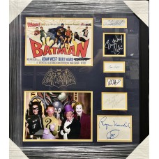 Item #0514 Batman TV Show Cast Signed Framed Display - West, Ward, Romero + More - JSA