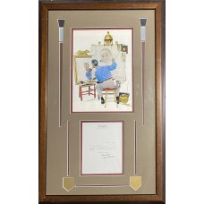 Item #0511 Norman Rockwell Signed Letter Framed Display - PSA/DNA