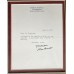 Item #0511 Norman Rockwell Signed Letter Framed Display - PSA/DNA