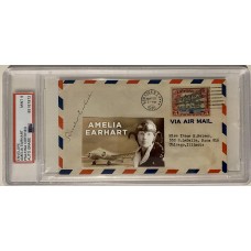 Item #0398 Amelia Earhart Signed US Air Mail Envelope – PSA Mint 9 Auto Grade