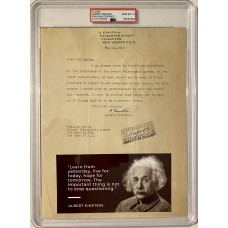 Item #0406 Albert Einstein Signed 1949 Letter on Personal Letterhead - PSA 10 Auto SOLD