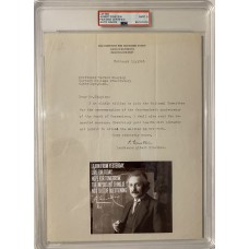 Item #0407 Albert Einstein Signed Letter on Copernicus Anniversary – PSA 9 Auto