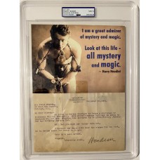 Item #0404 Harry Houdini Signed 1924 Letter on Exposing Psychic Fraud - Mint 9 - PSA