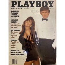 Item #0392 Donald Trump Signed March 1990 Playboy Magazine Cover – JSA