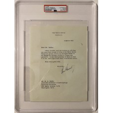 Item #0396 John F. Kennedy Signed 1961 Letter on White House Letterhead w/ Original Envelope – PSA SOLD