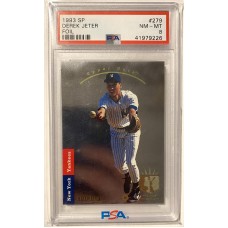 Item #0440 Derek Jeter 1993 Upper Deck SP Foil Rookie Card #279 - PSA 8