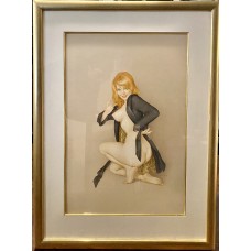 Item #0389 Alberto Vargas Signed Original 1972 Playboy Art - From Playboy Archives