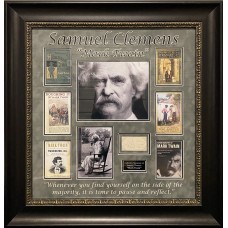 Item #0300 Mark Twain / Samuel L. Clemens Signature – Beckett 9 – Framed Display