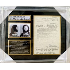 Item #0284 Original “Order On Motion” Court Document For Jim Morrison's 1970 Trial - Framed 18” x 22”