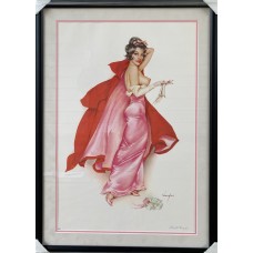 Item #0288 Alberto Vargas Signed Playboy Lithograph – Framed 24.25” x 33.75”