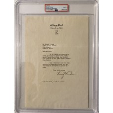 Item #0381 Henry Ford Signed 1935 Letter - Auto Grade 9 - PSA/DNA SOLD