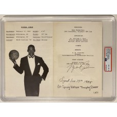 Item #0376 Michael Jordan Signed 1985 Rookie Of The Year IBM Club Dinner Brochure 1 of 1! - Auto Grade 8 - PSA/DNA LOA