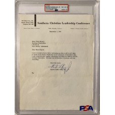 Item #0385 Martin Luther King Jr. Signed 1964 Letter - Auto Grade 8 - PSA/DNA