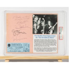 Item #0273 One-of-A-Kind Historical Original Beatles Signed "Ed Sullivan Show" Cue Sheet