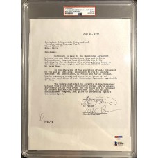 Item #0303 Al Pacino & Martin Bregman Signed “Serpico” Contract Amendment + Pacino Signed Photo - PSA/DNA