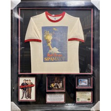 Item #0414 Superbad "Spamalot" T-Shirt Screen-Worn by Christopher Mintz-Plasse as Fogell (McLovin) + Signed ID - Framed Display SOLD