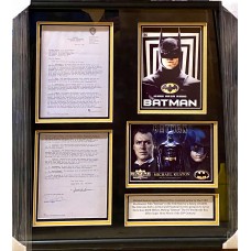Item #0472 Michael Keaton Signed "Batman" Movie Contract Display - Beckett LOA SOLD