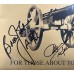 Item #0452 AC/DC Signed "For Those About to Rock" LP – Brian Johnson & Cliff Williams - PSA/DNA Auto 9