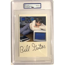 Item #0465 Bill Gates Signed Piece - PSA/DNA GEM Mint 10 Autograph