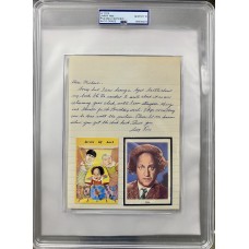Item #0458 Larry Fine Three Stooges Handwritten & Signed Letter – PSA GEM Mint 10 Auto