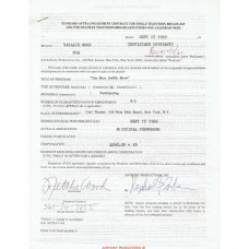 Item #0322 - Natalie Wood - Signed 1969 Television Contract - PSA
