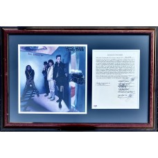 Item #0486 Cheap Trick Full Band Signed 1989 Arbitration Contract Display - PSA