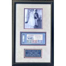 Item #0485 Grace Kelly & Prince Rainier Signed 1956 Royal Wedding FDC - PSA/DNA