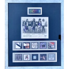 Item #0476 Led Zeppelin Signed Photo Display - Full Band Signatures - JSA
