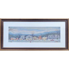 Item #0482 Norman Rockwell Signed “Stockbridge Main Street at Christmas” Lithograph - PSA/DNA
