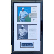Item #0483 Tiger Woods Signed 2004 Upper Deck SP Signature 8x10 "Signs of a Champion" #SC-TW3