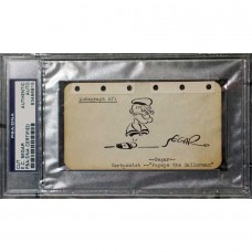 Item # 0057 - E.C. Segar - Signed "Popeye the Sailorman" Cut - PSA/DNA