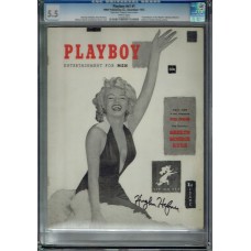 Item # 0088 - Hugh Hefner - Signed 1953 Playboy Magazine - PSA/DNA - SOLD