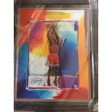 Item # 0231 - Michael Jordan Peter Max Dual-Signed Art Piece - UDA & PSA/DNA