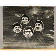 Item #275 1963 Beatles Autographed One-Of-A-Kind Broadcast Title Card Historic Art Piece